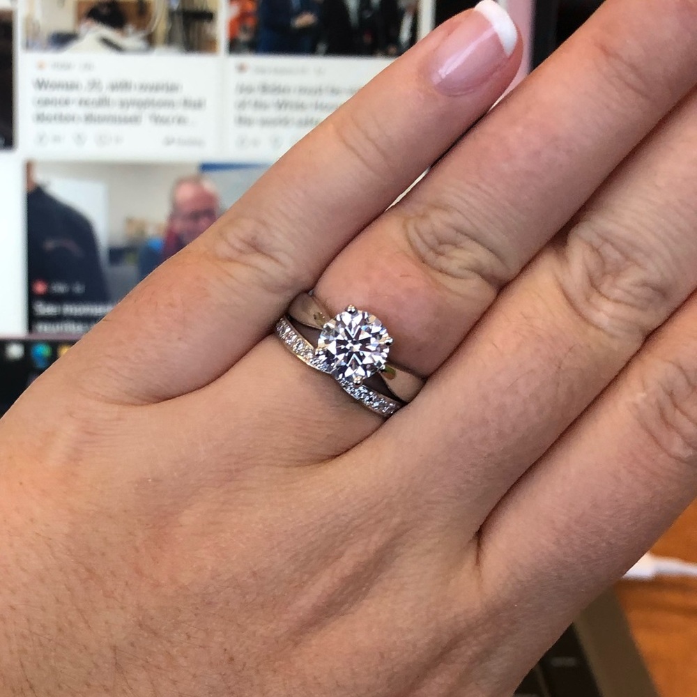 GIA Certified Natural 2+ Carat Triple Excellent D Color Diamond Ring